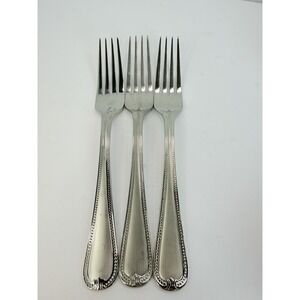 Lenox Vintage Jewel Frosted 3 Dinner Forks Frosted 18/10 Stainless Flatware #3